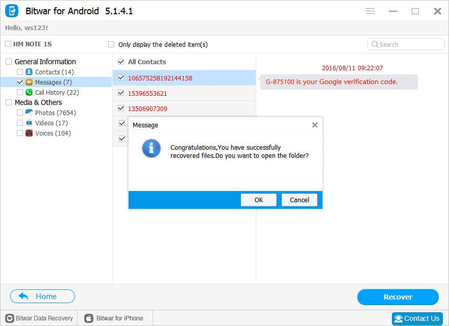Software Android Datenwiederherstellung für Windows - Bitwar Android Data Recovery
